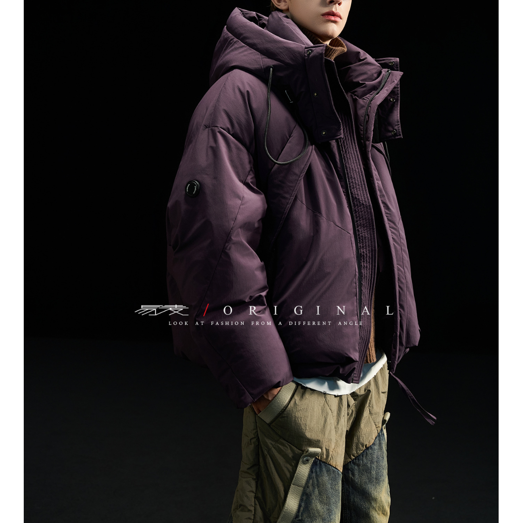 【Y.M.ORIGINAL】ホワイトダックダウン　ボリューム　フードジャケット　N855