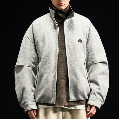 [YMORIGINAL] White Duck Down Woolly PE Stand Jacket N851