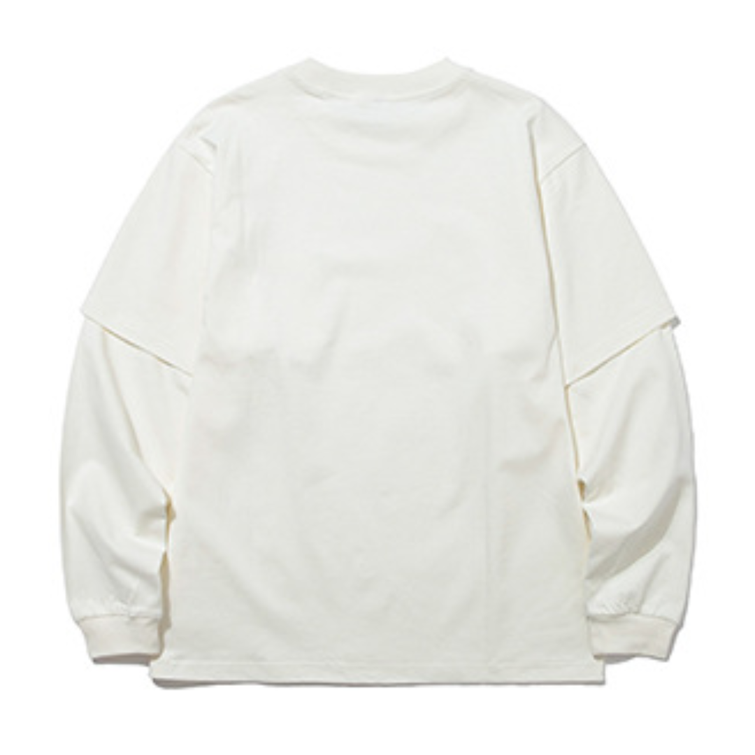 YOUXISHE　フェイクレイヤード　長袖Tシャツ　N033