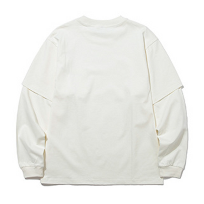 YOUXISHE　フェイクレイヤード　長袖Tシャツ　N033