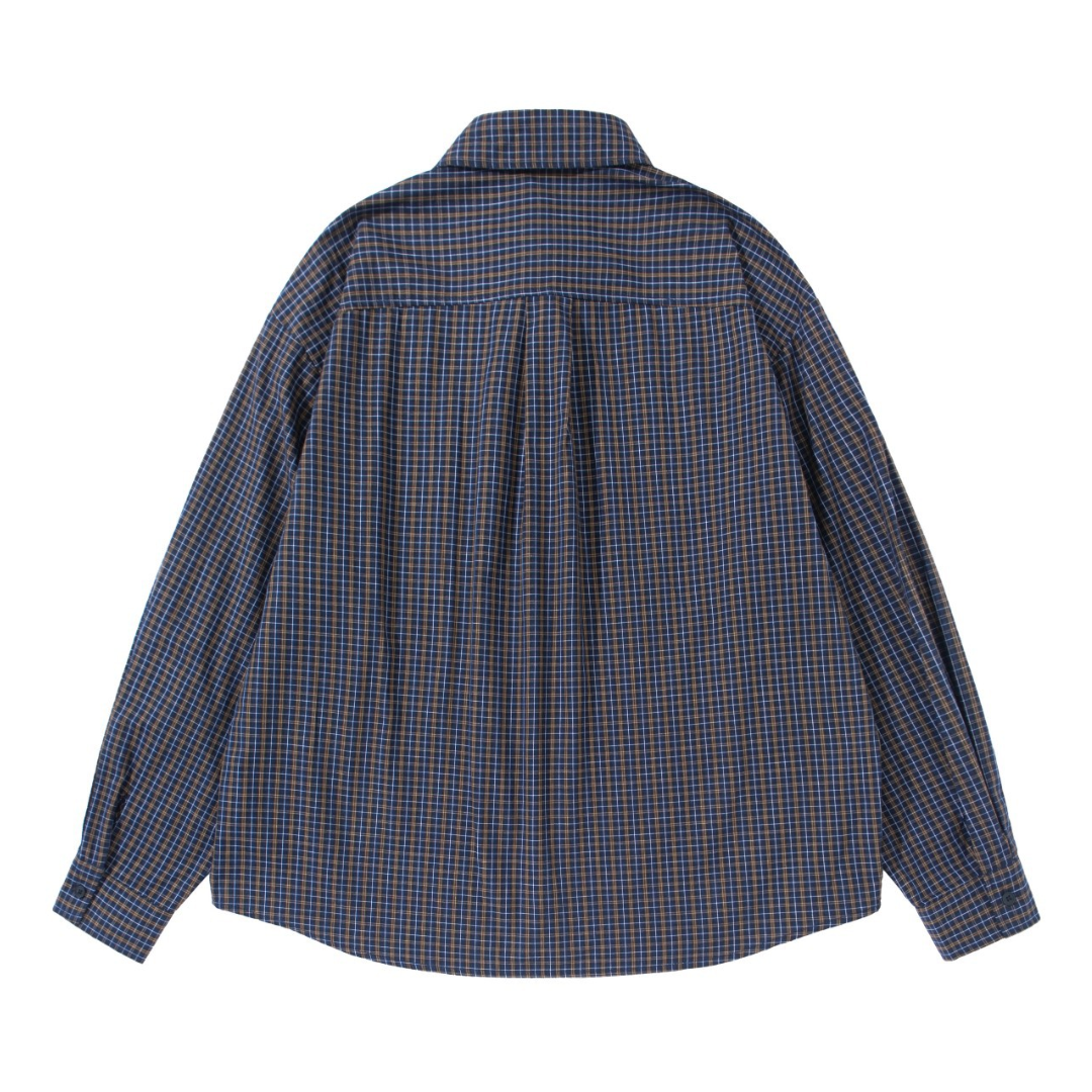 モダンチェック　ボタンダウンシャツ　N1035