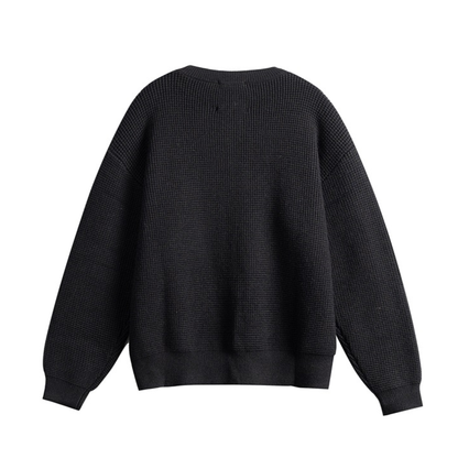 ワッフル　ヘンリーネック　ニット　N1017