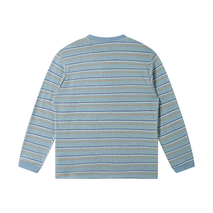 コットンポリ　マルチボーダー　長袖Tシャツ　N1683