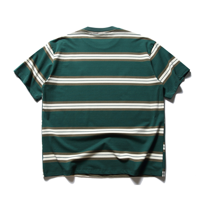 Beerワンポイント　マルチボーダー　Tシャツ　N1528