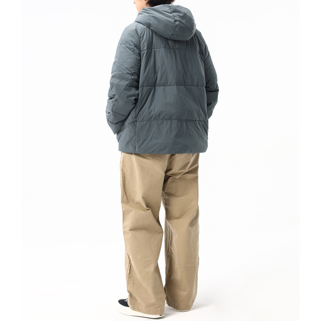 White Down Raglan Sleeve Hooded Jacket N1024