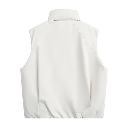 Faux layered wool polo collar knit N748