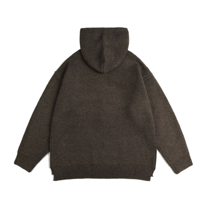 サイドスリット　プルオーバー　ニットパーカー　N874