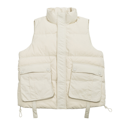 Faux layered wool polo collar knit N748