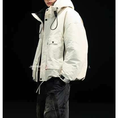 [YMORIGINAL] White Duck Down Utility Hooded Jacket N857