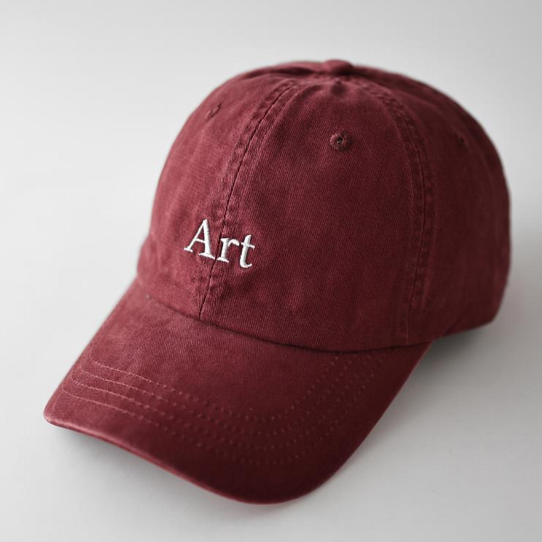 [Art] Front logo embroidered cap N592 バーガンディ