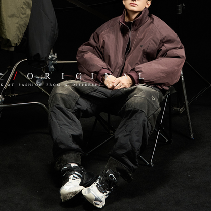 [YMORIGINAL] White Duck Down Stand Collar Jacket N841