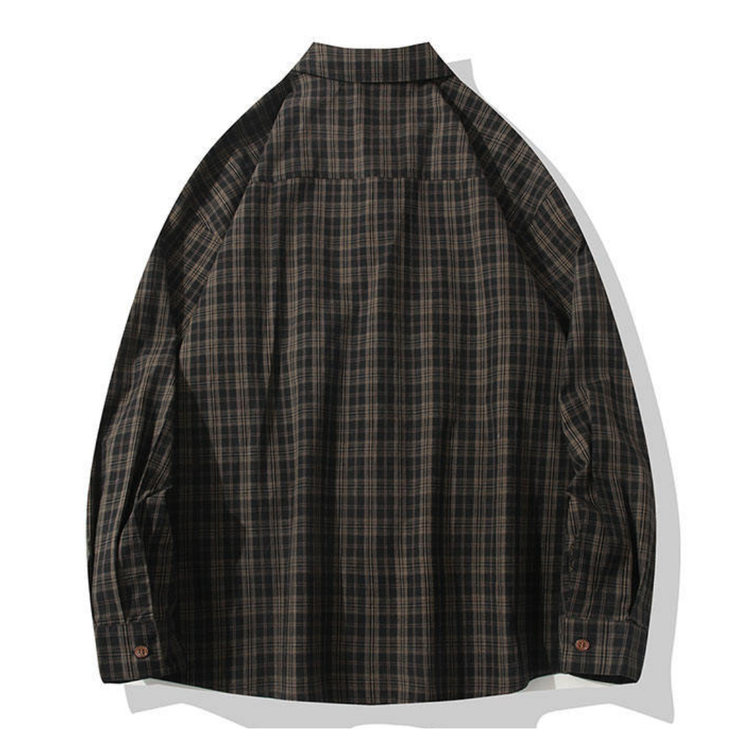 ダブルポケット　レトロチェック　シャツ　N1252
