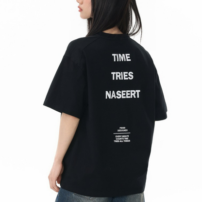 【TIME TRIES NASEERT】　プリントTシャツ　N445