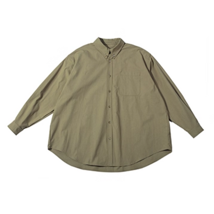 Oversized button-down long sleeve shirt A046