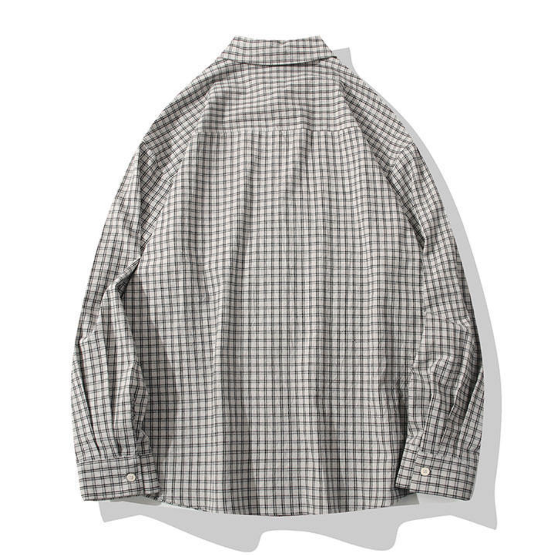 ポイントロゴ　グラフチェック　シャツ　N1251