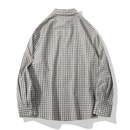 ポイントロゴ　グラフチェック　シャツ　N1251
