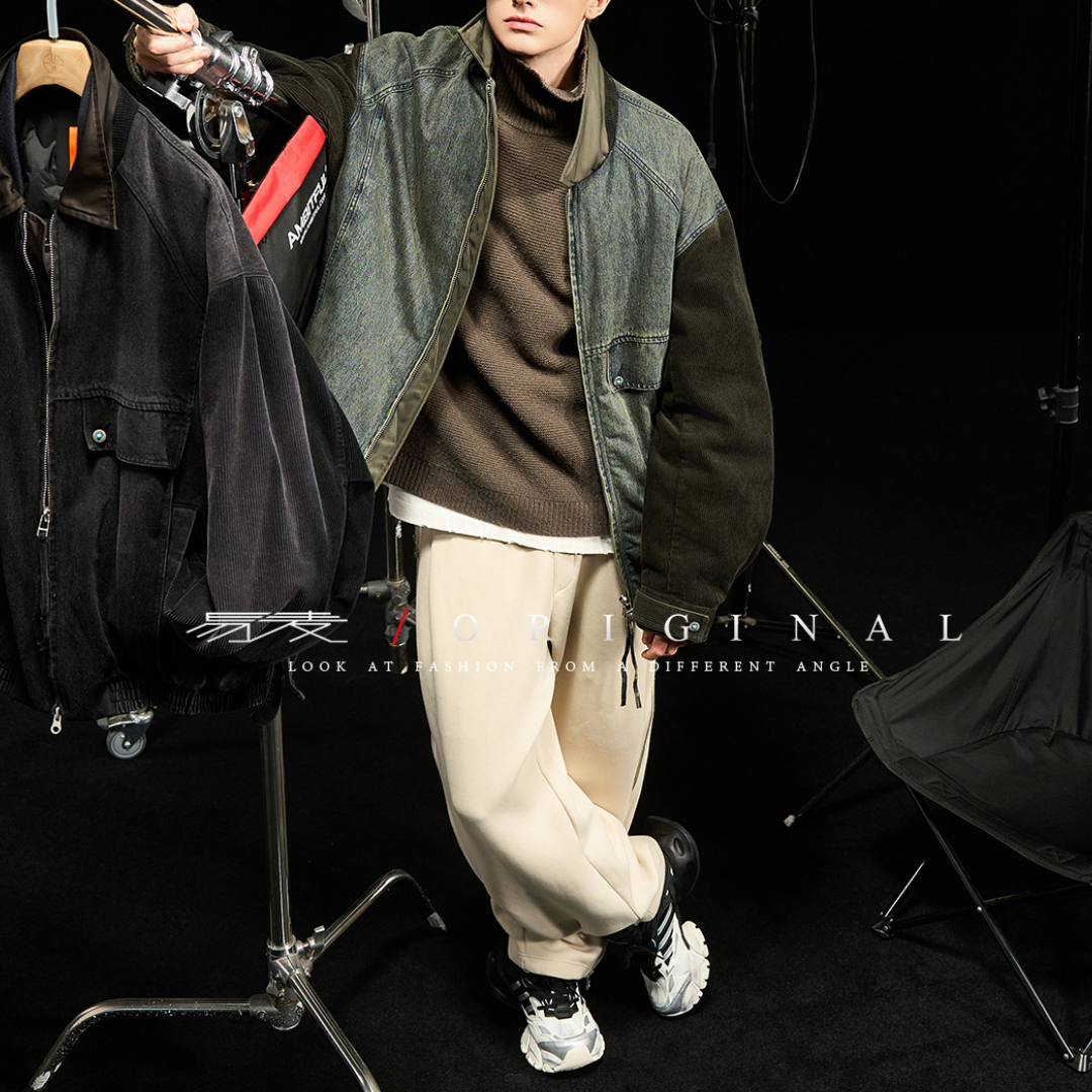 【Y.M.ORIGINAL】ホワイトダックダウン　デニムコンビ　ジャケット　N847