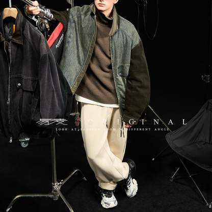 【Y.M.ORIGINAL】ホワイトダックダウン　デニムコンビ　ジャケット　N847