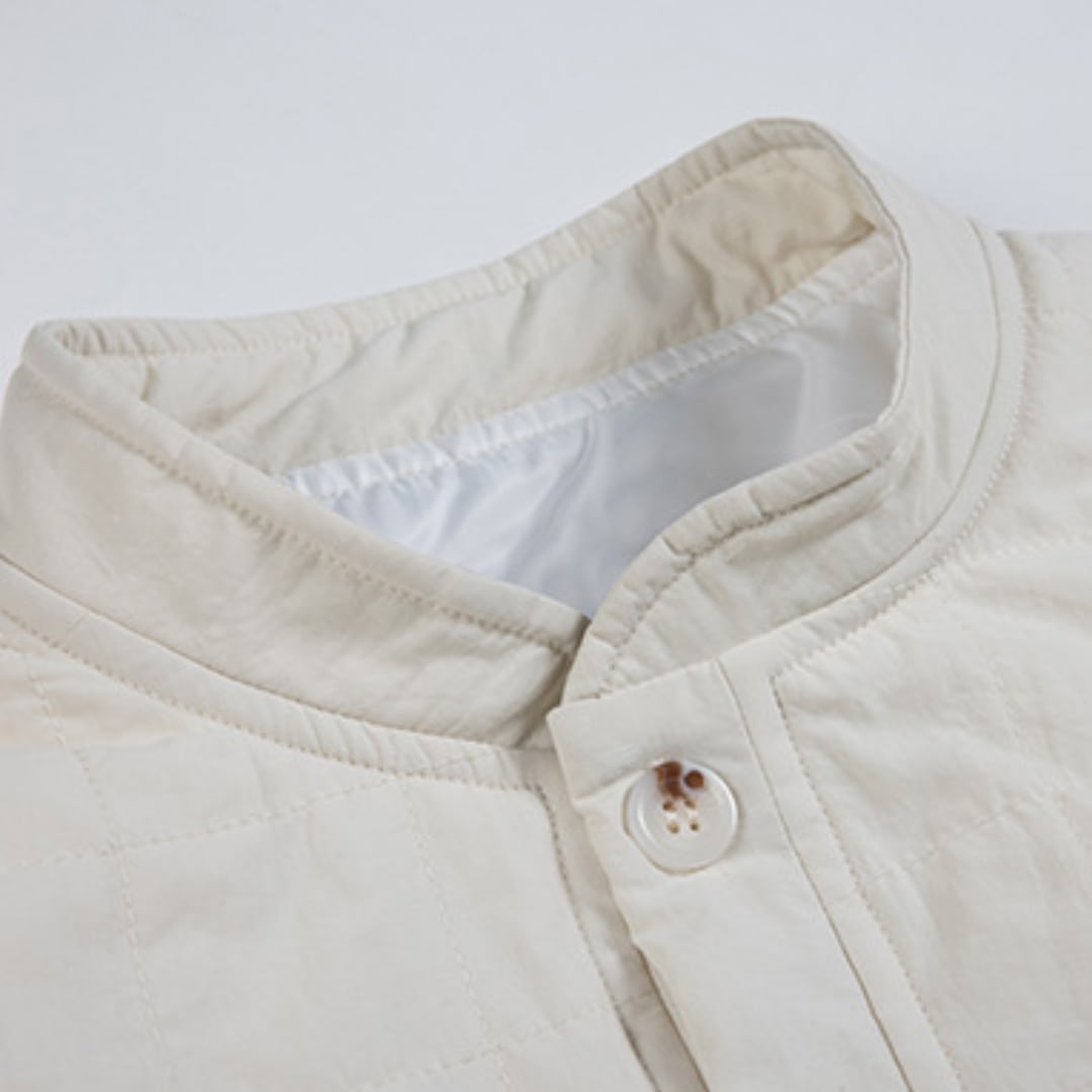 Half button quilted pullover C162