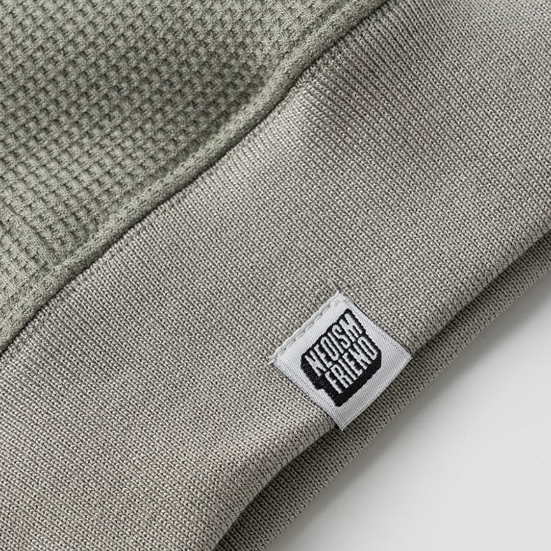 Waffle Half Zip Pullover C194