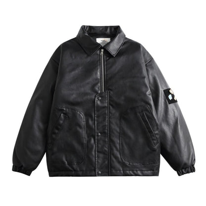 PUレザー　ZIPジャケット　B678
