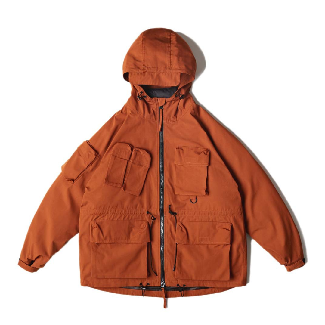 カーゴポケット　ダウン　フードジャケット　N877