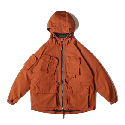 カーゴポケット　ダウン　フードジャケット　N877