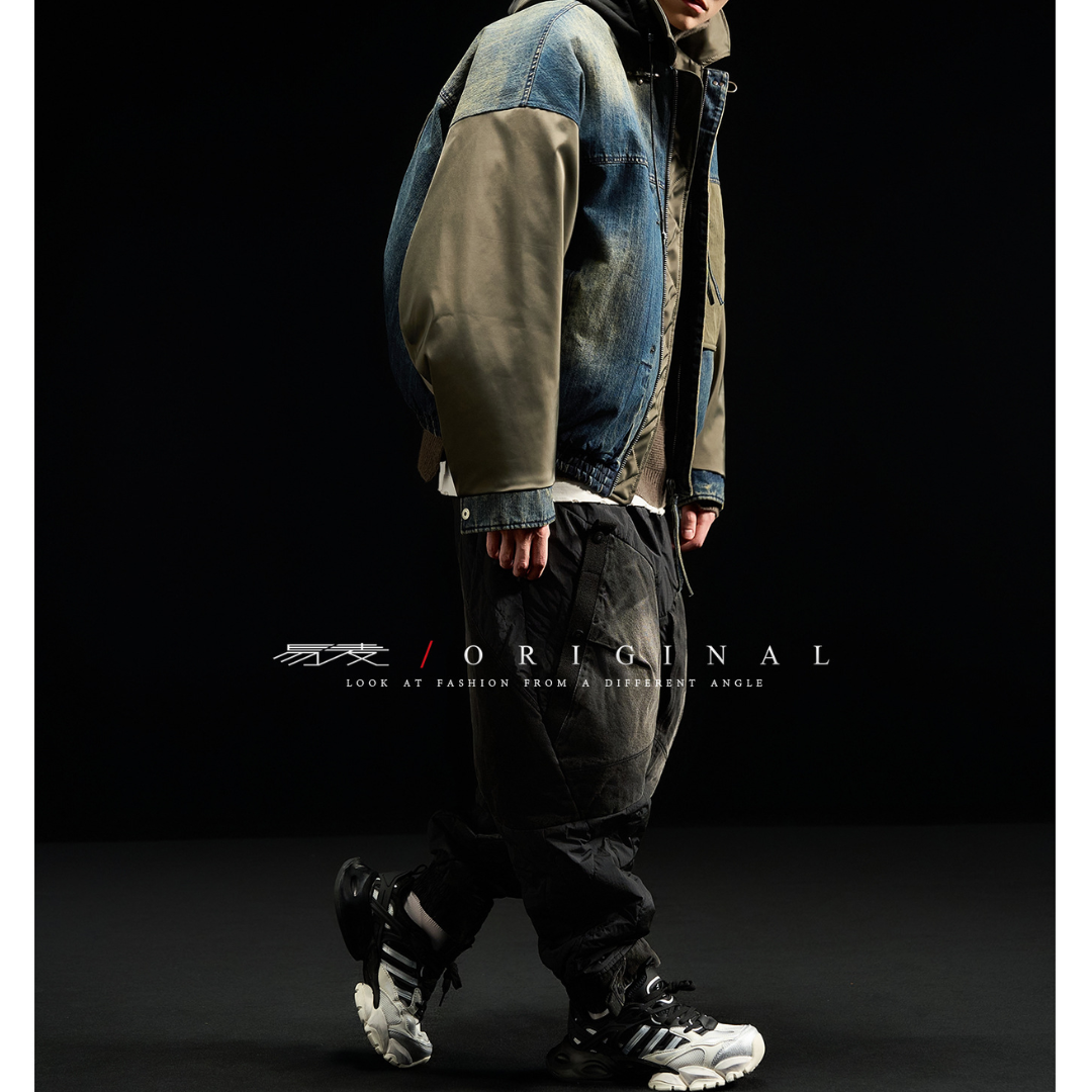 [YMORIGINAL] White Duck Down Denim Layered Jacket N856