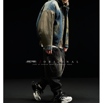 [YMORIGINAL] White Duck Down Denim Layered Jacket N856