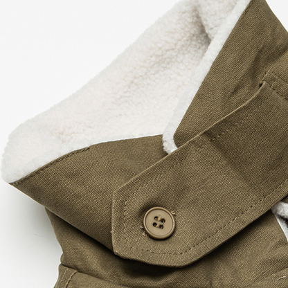 Faux layered wool polo collar knit N748