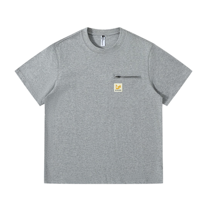 ワンポイントロゴ　フロントジップ　Tシャツ　N1618