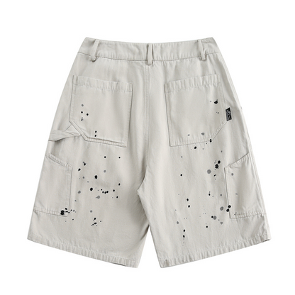 ペイント　ワーク　ハーフパンツ　N325