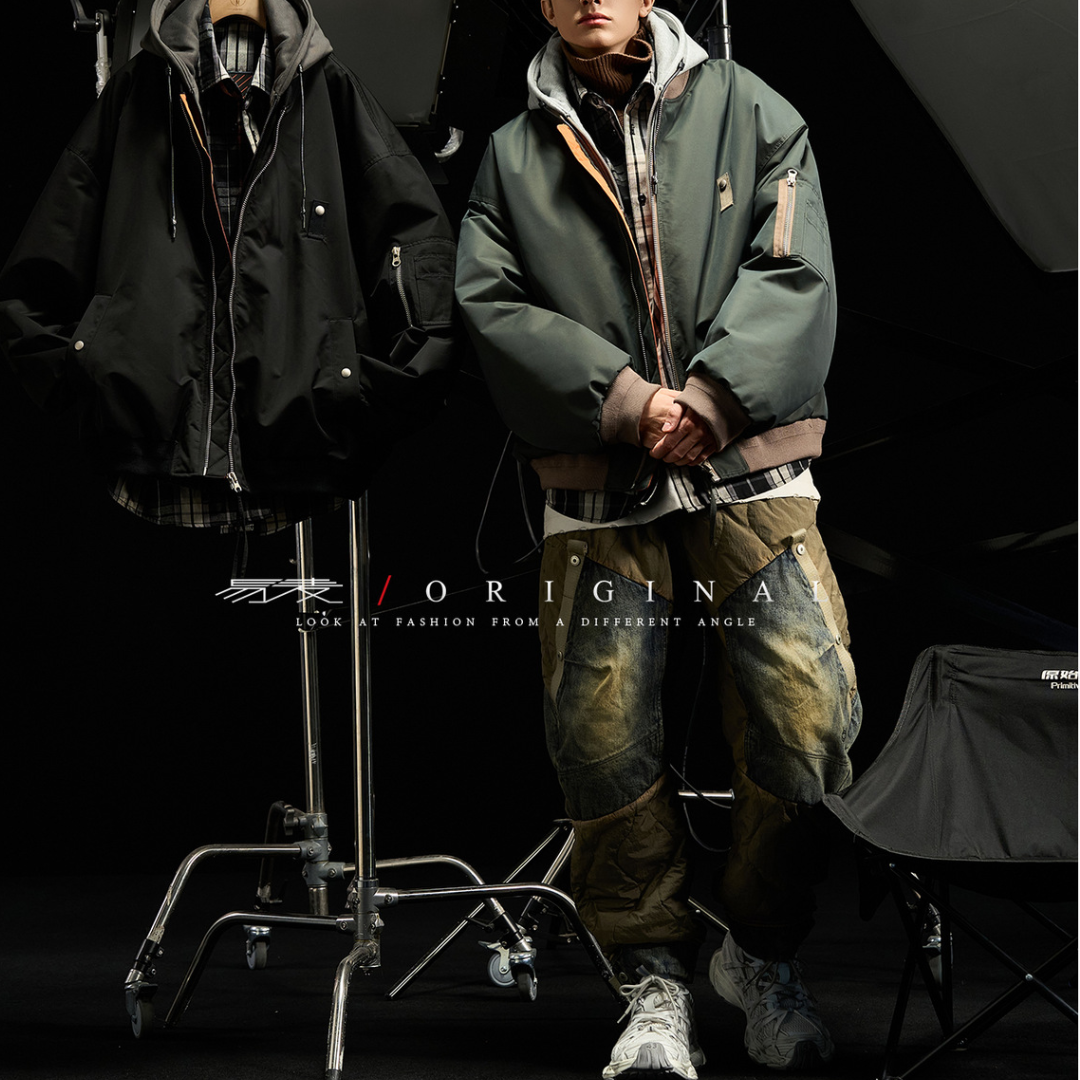 [YMORIGINAL] White Duck Down Faux Layered Jacket N853