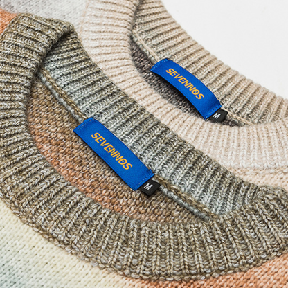 Faux layered wool polo collar knit N748