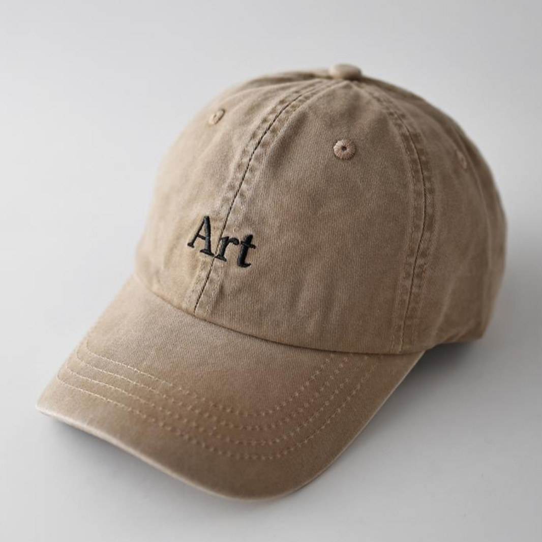 [Art] Front logo embroidered cap N592 ライトカーキ