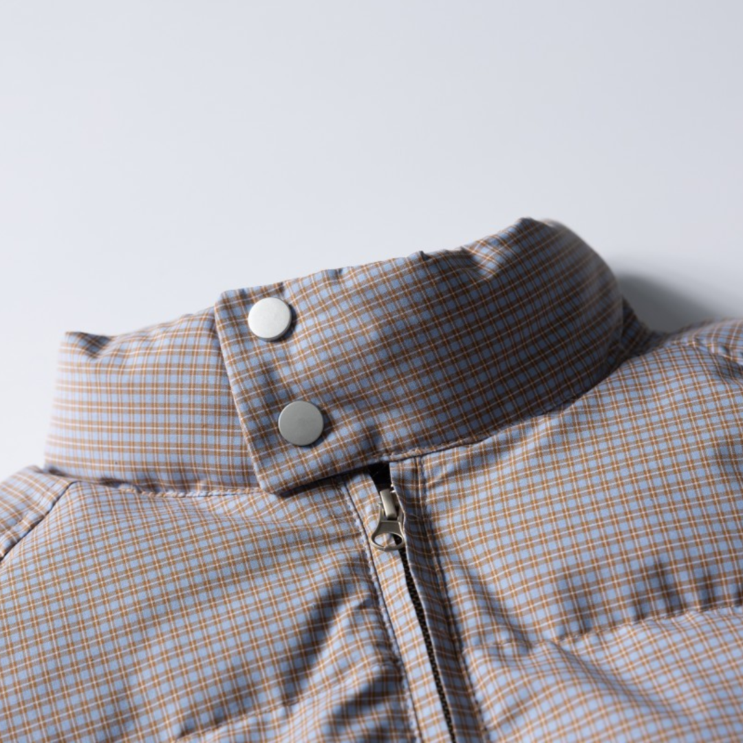 マイクロチェック　パデットジャケット　N970