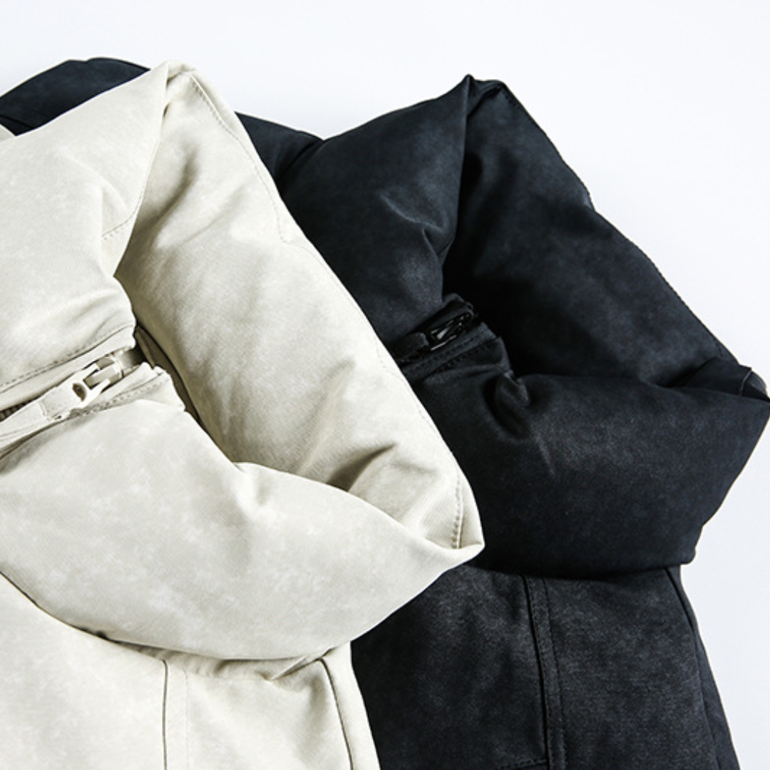 Faux layered wool polo collar knit N748