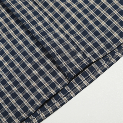 ネイビーチェック　レギュラーシャツ　N1040