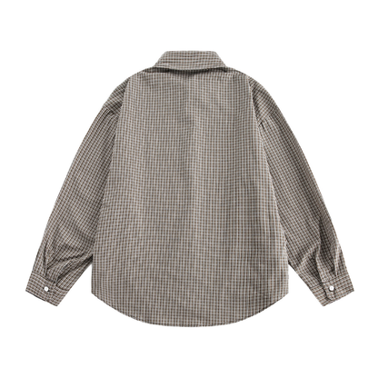 レトロチェック　レギュラーカラー　シャツ　N184