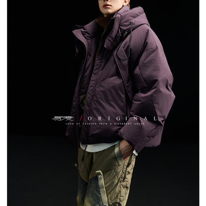 【Y.M.ORIGINAL】ホワイトダックダウン　ボリューム　フードジャケット　N855