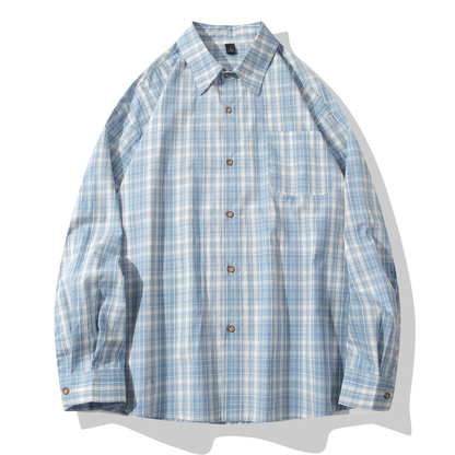 モダンチェック　レギュラーシャツ　N1249