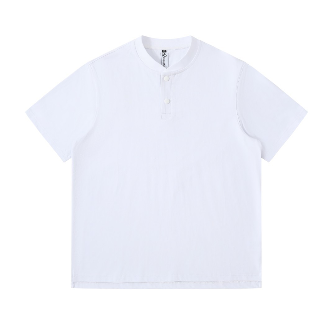 Heavyweight Henley Neck T-shirt N1615 ホワイト