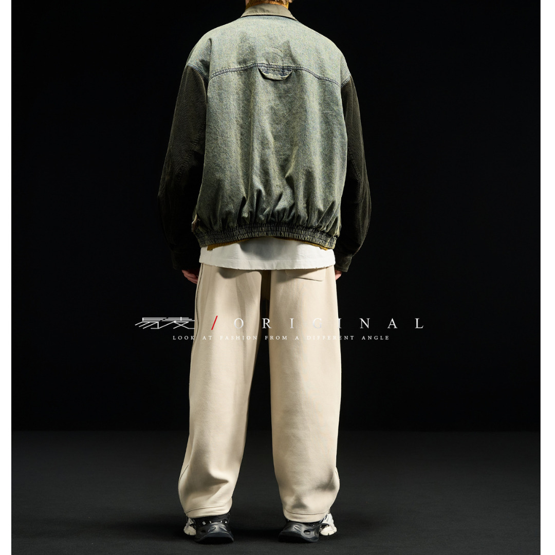 【Y.M.ORIGINAL】ホワイトダックダウン　デニムコンビ　ジャケット　N847