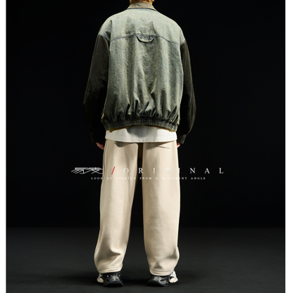 【Y.M.ORIGINAL】ホワイトダックダウン　デニムコンビ　ジャケット　N847