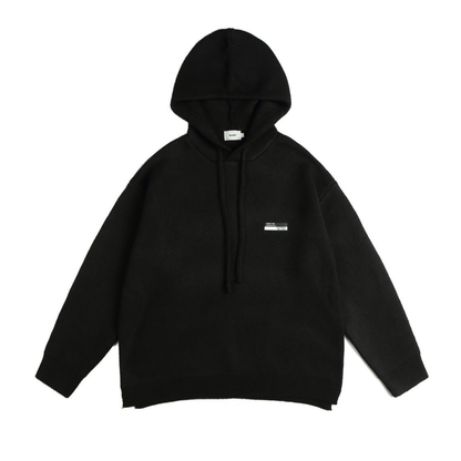 サイドスリット　プルオーバー　ニットパーカー　N874