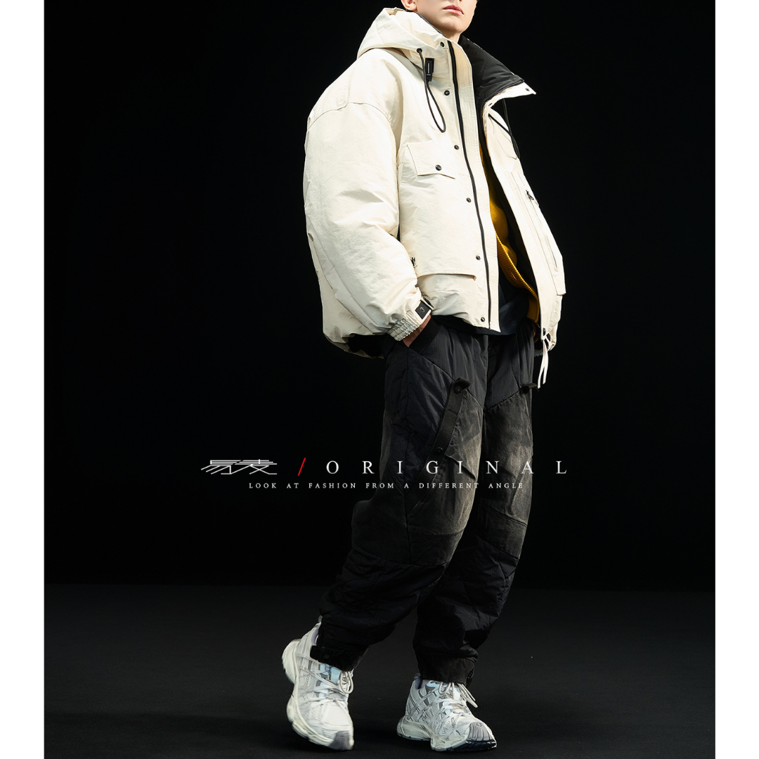 [YMORIGINAL] White Duck Down Utility Hooded Jacket N857