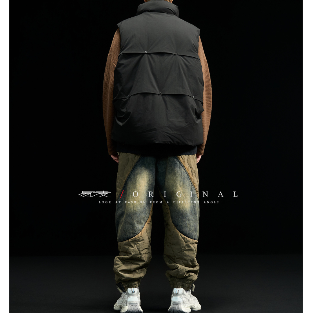 [YMORIGINAL] White Duck Down Fly Front Vest N870