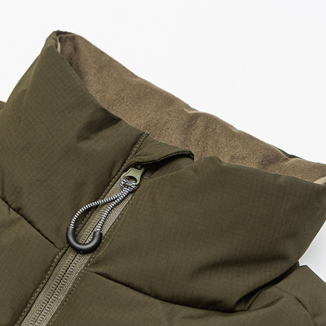 Faux layered wool polo collar knit N748