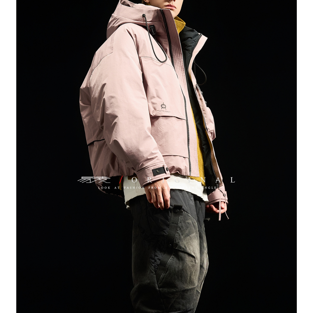 [YMORIGINAL] White Duck Down Big Pocket Hooded Jacket N849