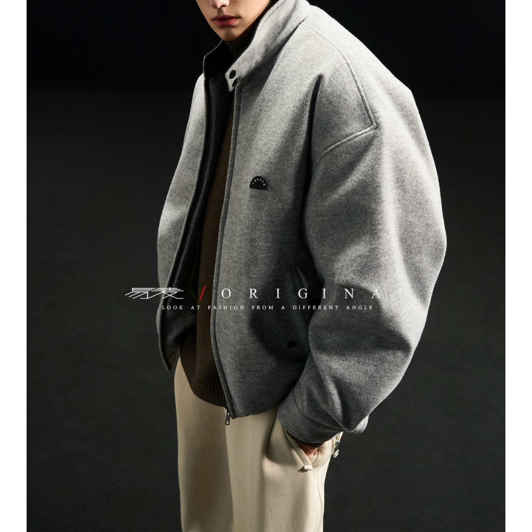 [YMORIGINAL] White Duck Down Woolly PE Stand Jacket N851